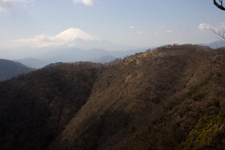 鍋割山と富士山