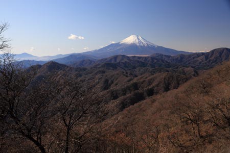 甲相国境稜線と富士山