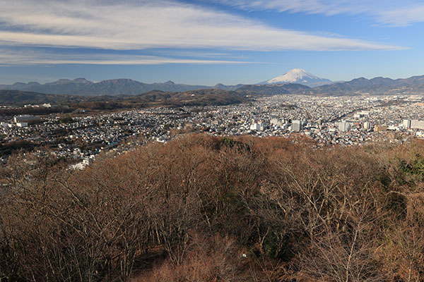 富士山と箱根の山並み