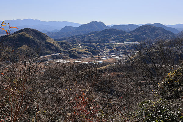 葛城山などの眺め