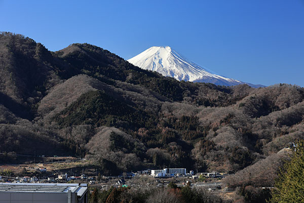 百蔵山登山口バス停付近からの富士