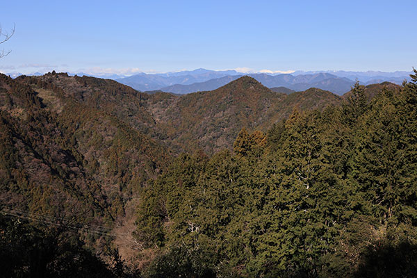 満観峰、丸子富士と南アルプス