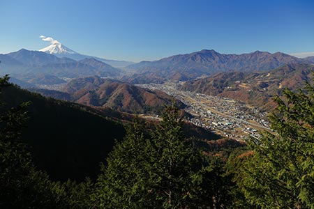 天狗岩から富士山の眺め