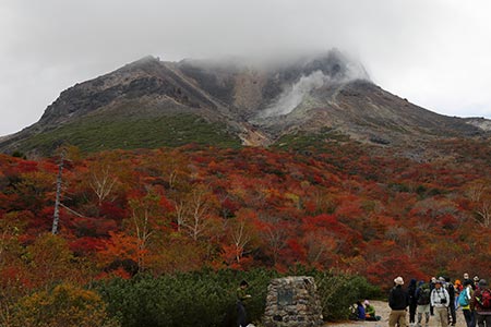 姥ヶ平の紅葉と茶臼岳